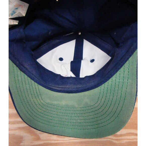 VINTAGE Atlanta Braves Hat Cap Snapback Spell Out Logo MLB Campri 90s * - Picture 9 of 13